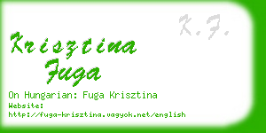 krisztina fuga business card